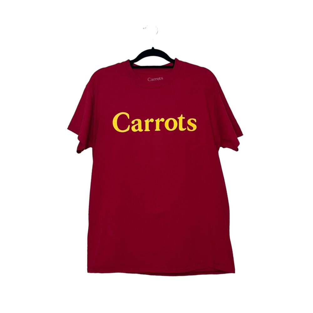 Anwar Carrots red yellow print short sleeves t shirt size Large